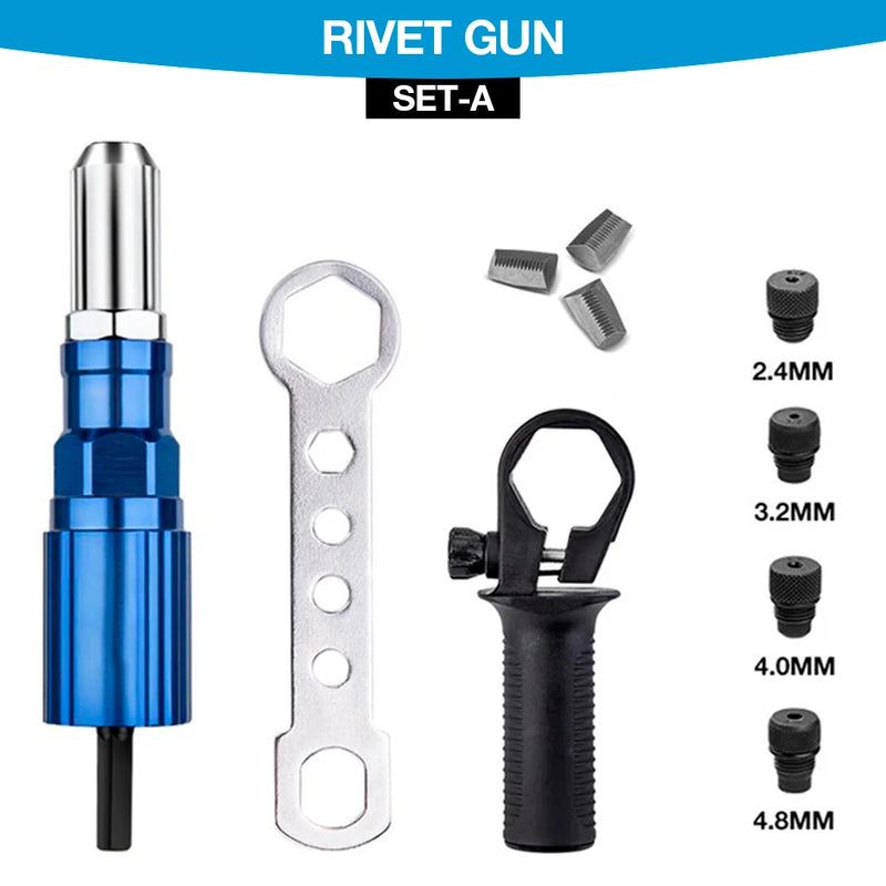 Adaptateur de rivetage pour perceuse électrique