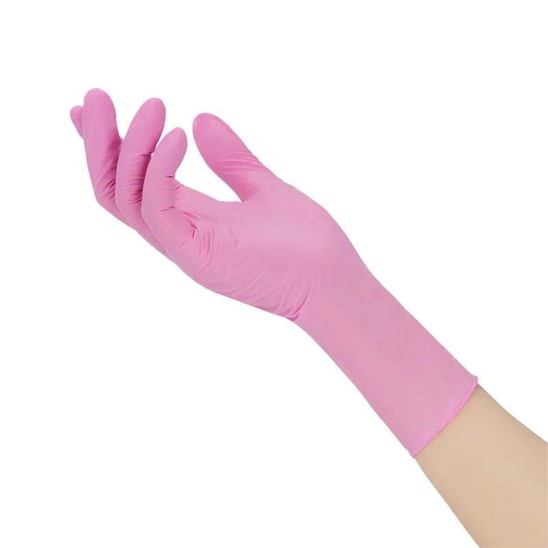 Disposable Black Nitrile Gloves for Cleaning, Tattoo, and Hairdressing