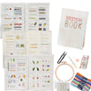 A collection of embroidery stitch books and guides showing various hand embroidery stitches and patterns.