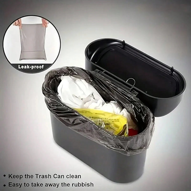 Compact Car Trash Can with Lid