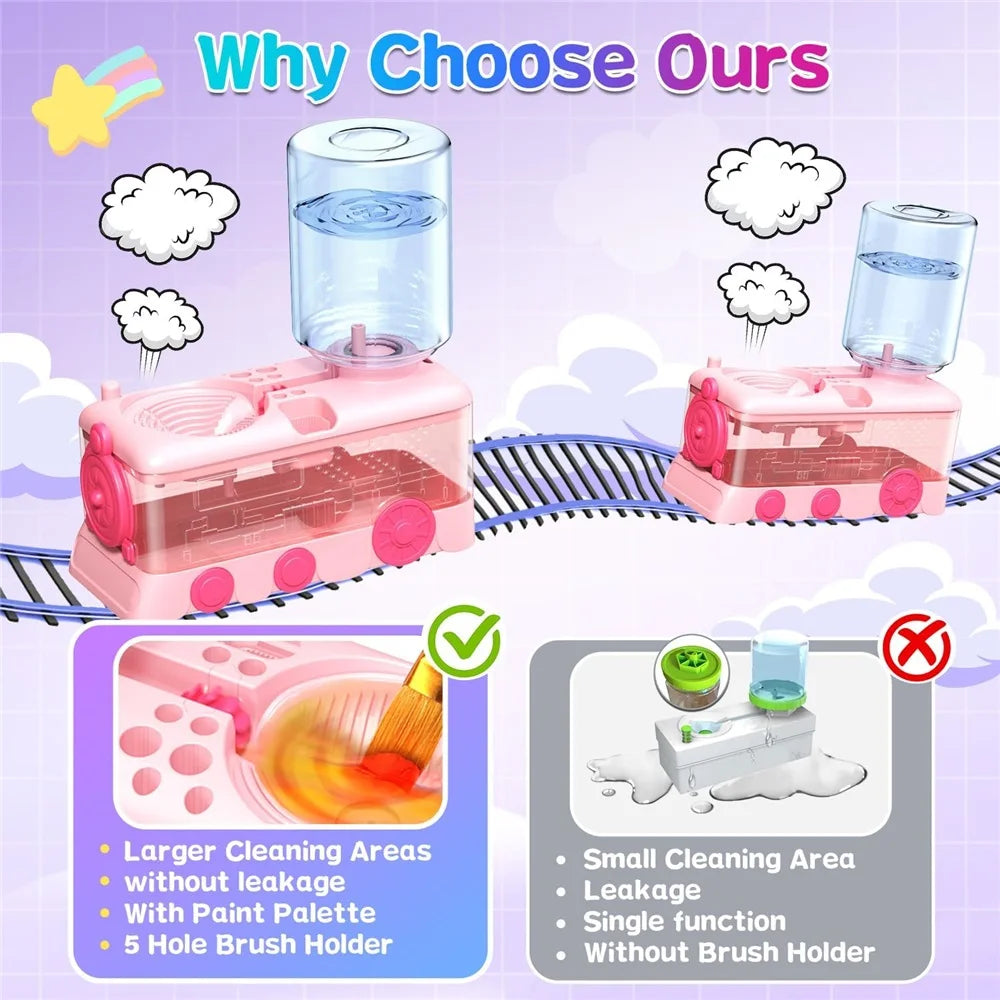 4-in-1 Paint Brush Cleaner and Holder with Palette