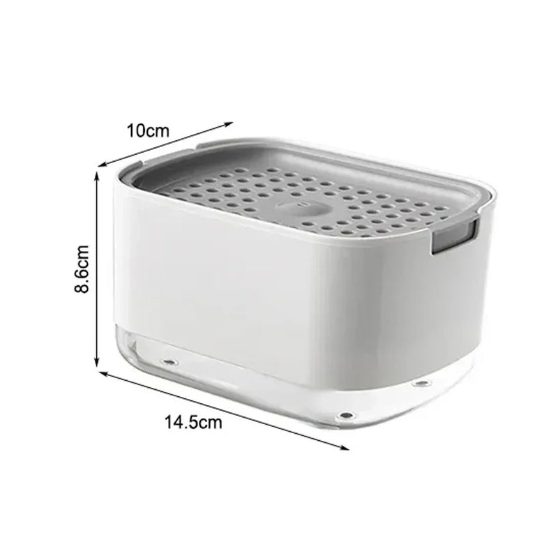 2-in-1 Dish Soap Dispenser with Sponge Holder