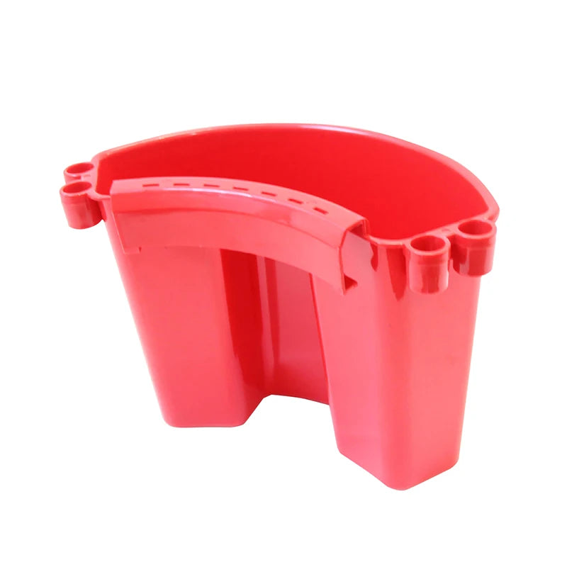A bright red universal bucket organizer caddy designed for holding car detailing tools.