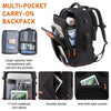 Expandable Travel Backpack with 4 Packing Cubes
