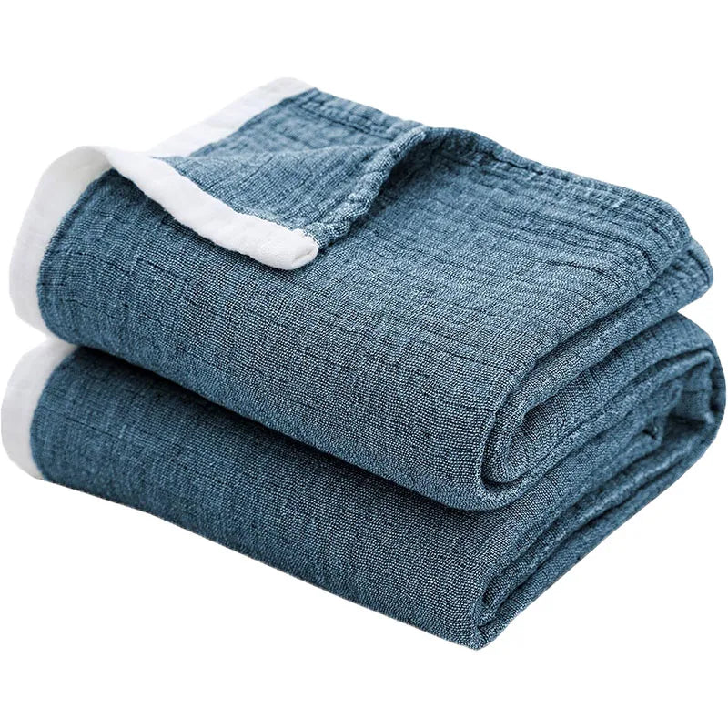 Breathable 4-Layer Cotton Muslin Blanket — Lightweight & Soft for All Seasons