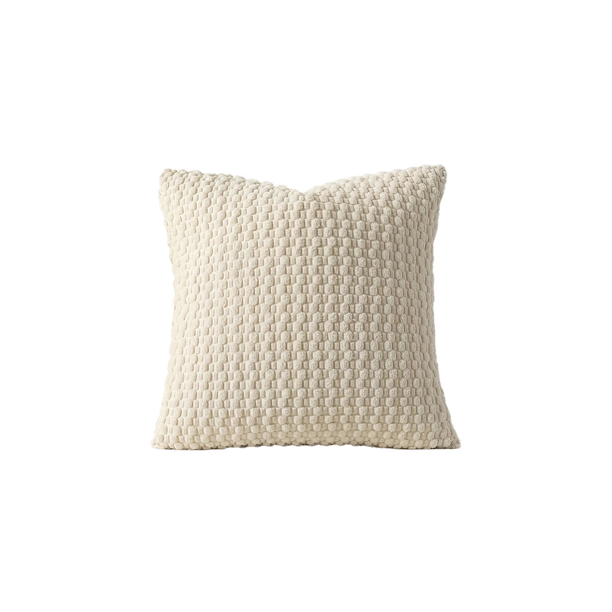 Boho Corduroy Square Pillow Cover - Farmhouse Neutral Decor