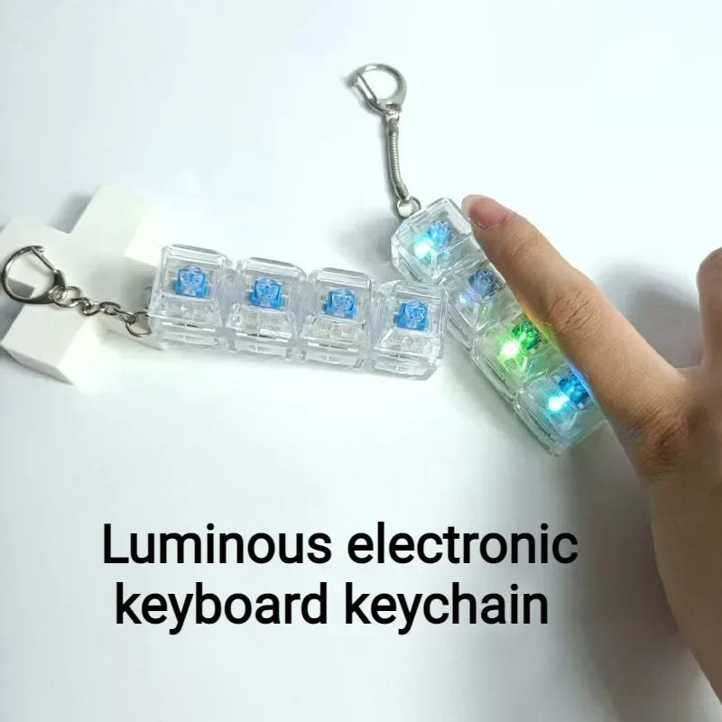 Mini LED Keyboard Fidget Keychain