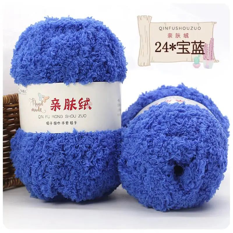 Soft Chenille Yarn for Knitting and Crochet Projects