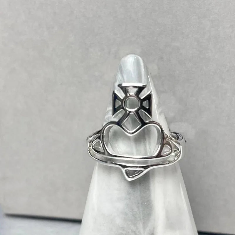 Adjustable Hollow Heart Rings