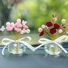 Crystal Glass Rose Dashboard Ornament