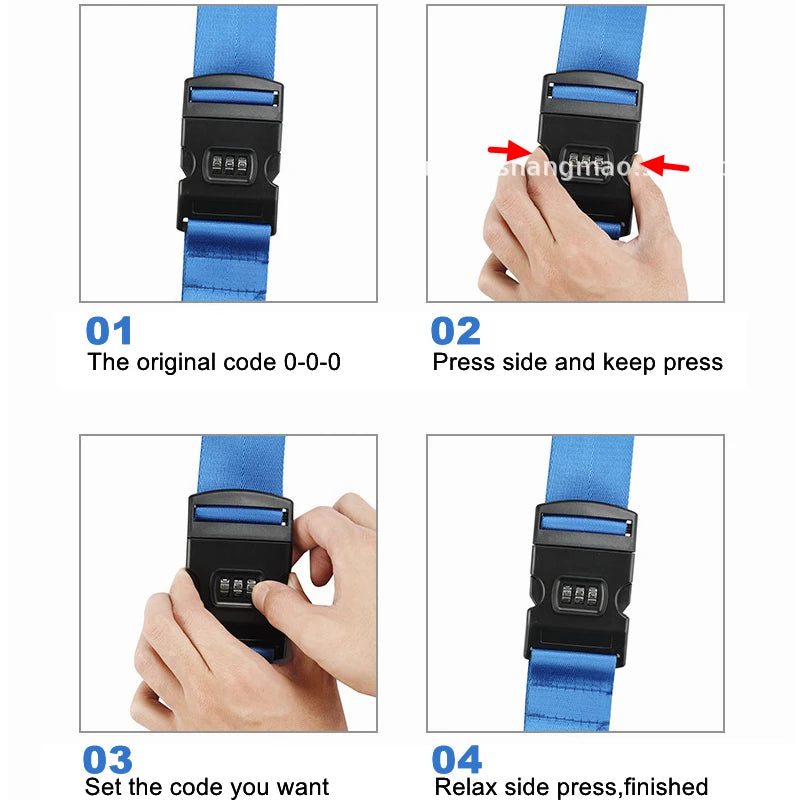 Anti-Theft Luggage Cross Strap with Adjustable Buckle