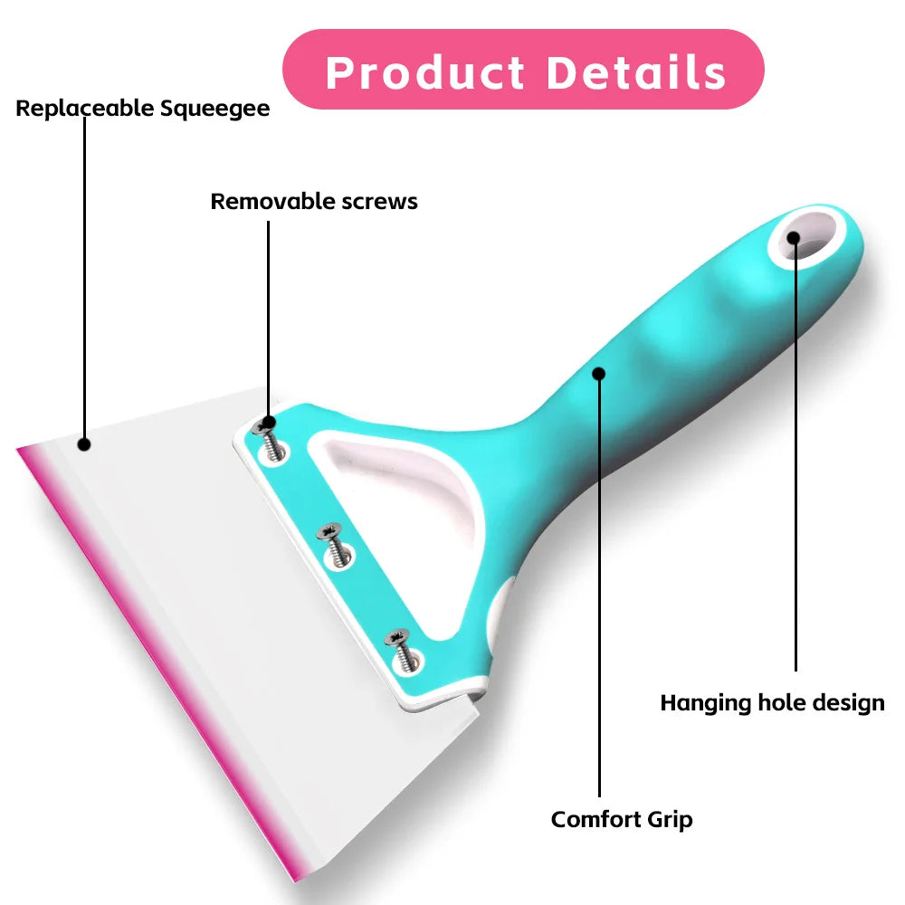 Multi-Purpose Rubber Squeegee for Window Tint, Vinyl & Glass Cleaning