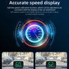 A digital speedometer display showing a speed of 60 km/h in a car dashboard context.