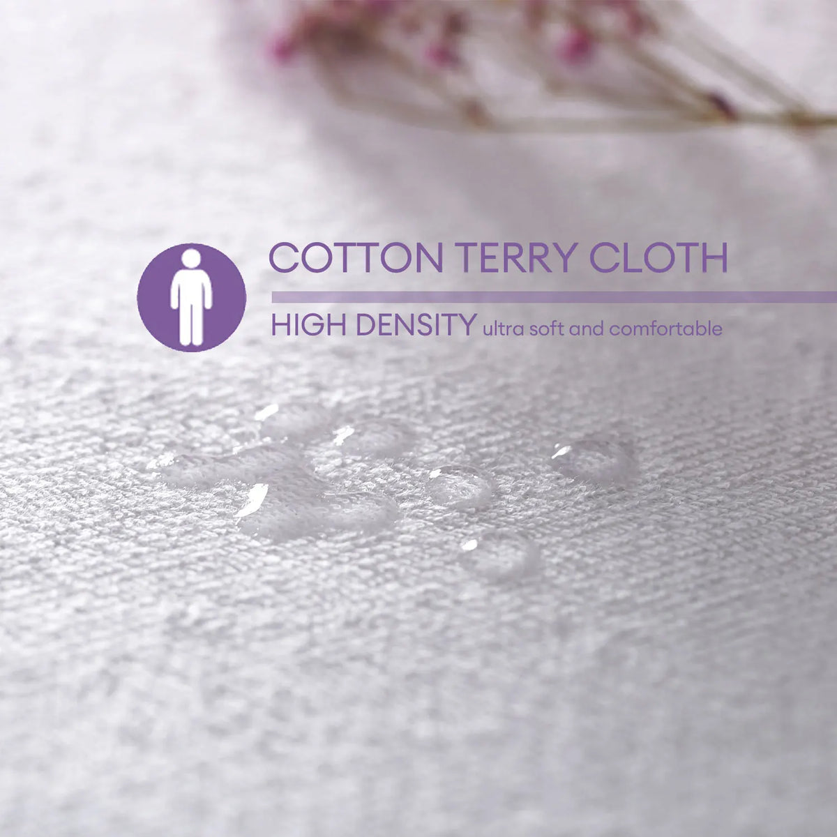 Waterproof Cotton Pillow Protector with Zipper