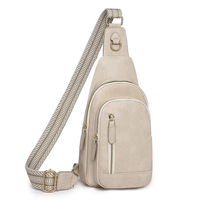 Elegant PU Leather Crossbody Sling Bag for Women