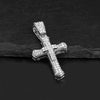 Iced-Out Cross Pendant Necklace with Tennis Chain