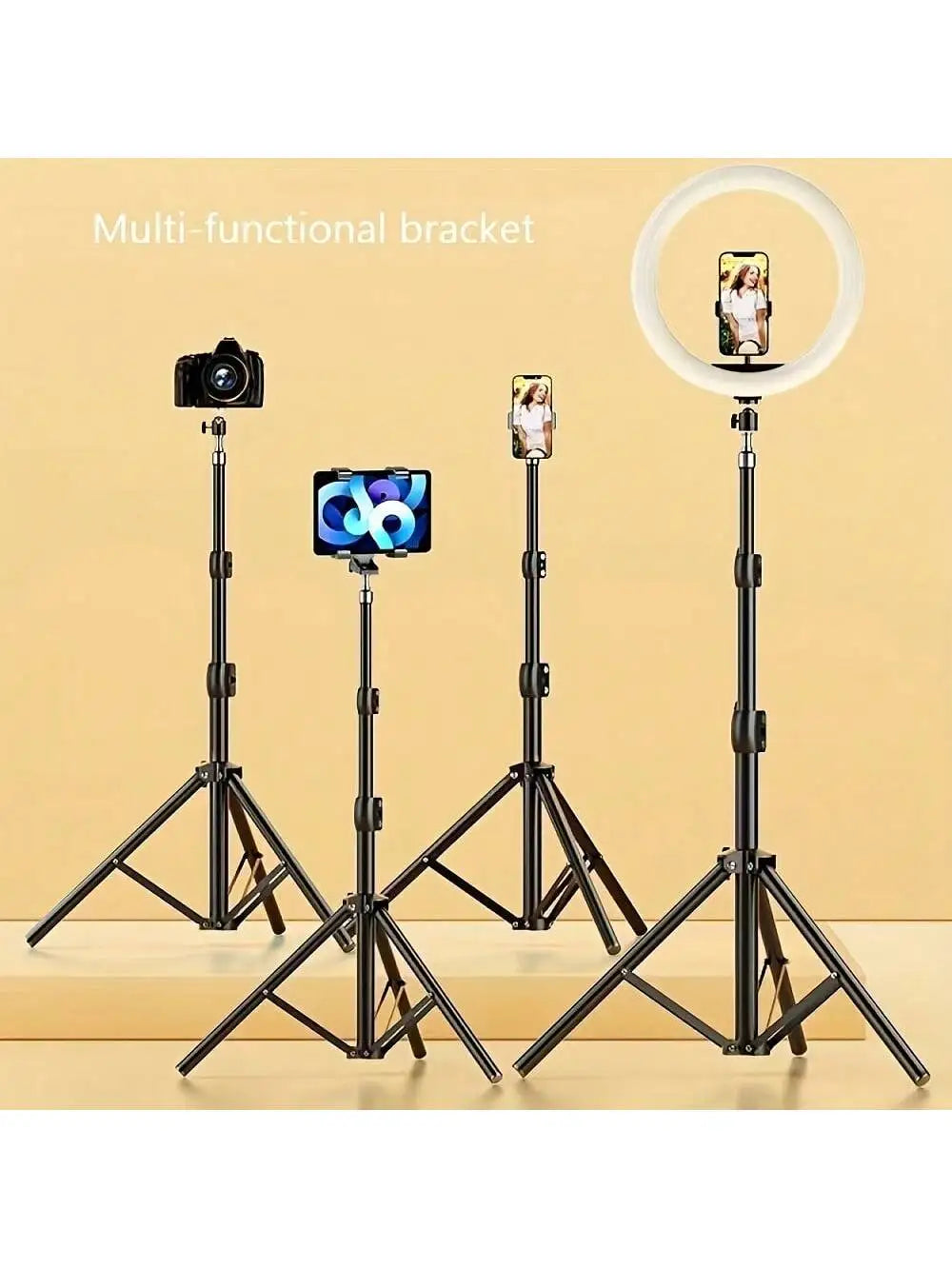 63" Foldable Tripod with Phone Holder for Camera and Smartphone