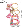 Pink Glitter Butterfly Keychain with Tassel