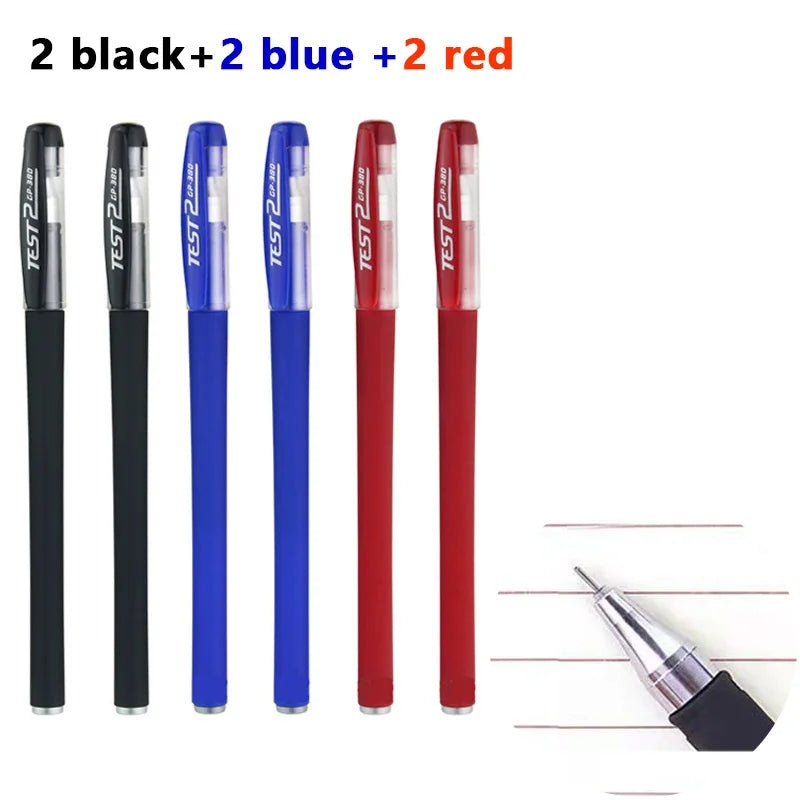 Smooth 0.5mm Gel Pen Set with Refills (Black, Blue, Red)