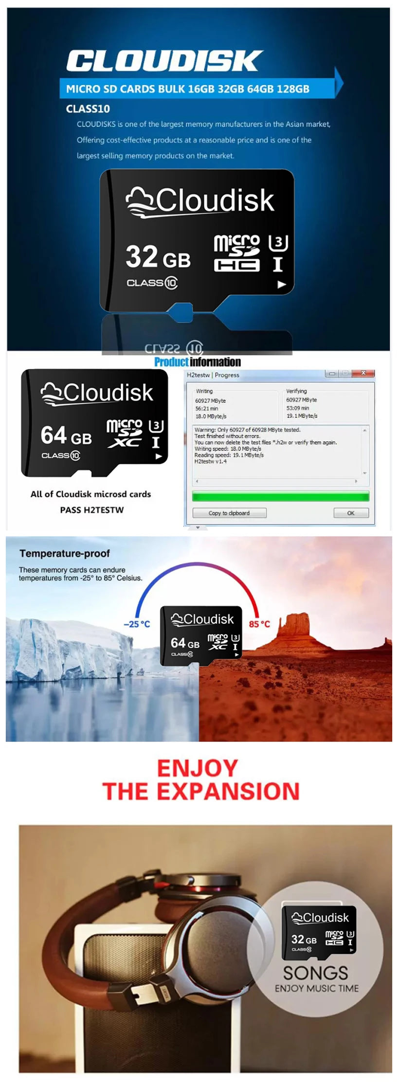 High-Speed microSD Card for Phones, Tablets, and Cameras