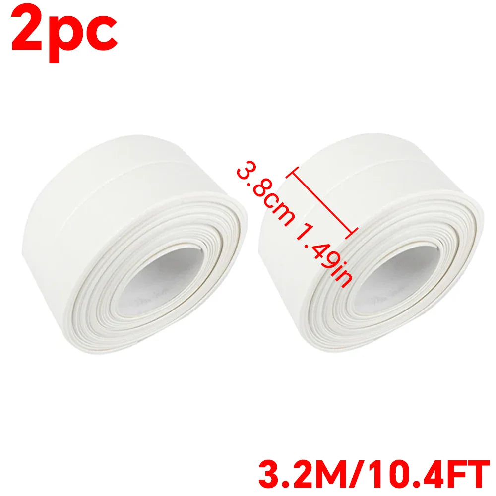 Self-Adhesive Waterproof Caulk Tape for Bathroom & Kitchen Sealing