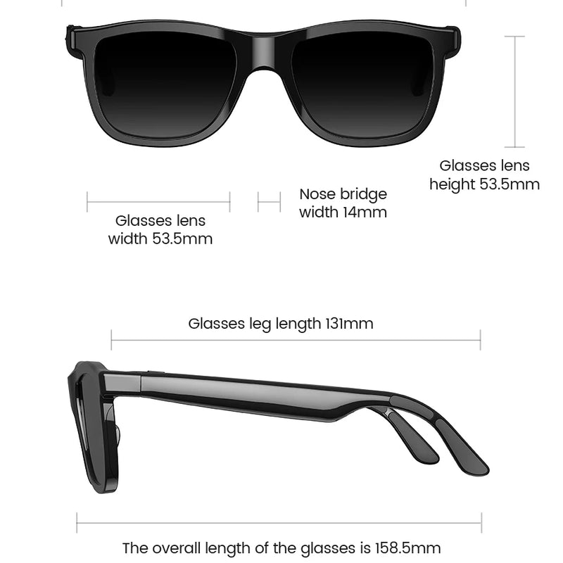 Smart Audio Glasses with AI Translation & Color-Changing Lenses