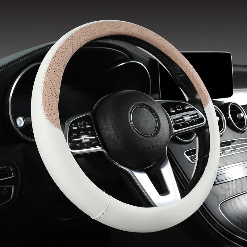 Perforated Nappa Leather Steering Wheel Cover