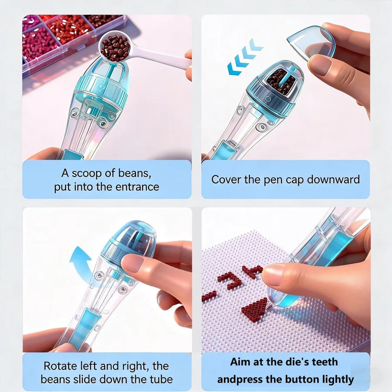 Ergonomic 3D Pixel Bead Pen
