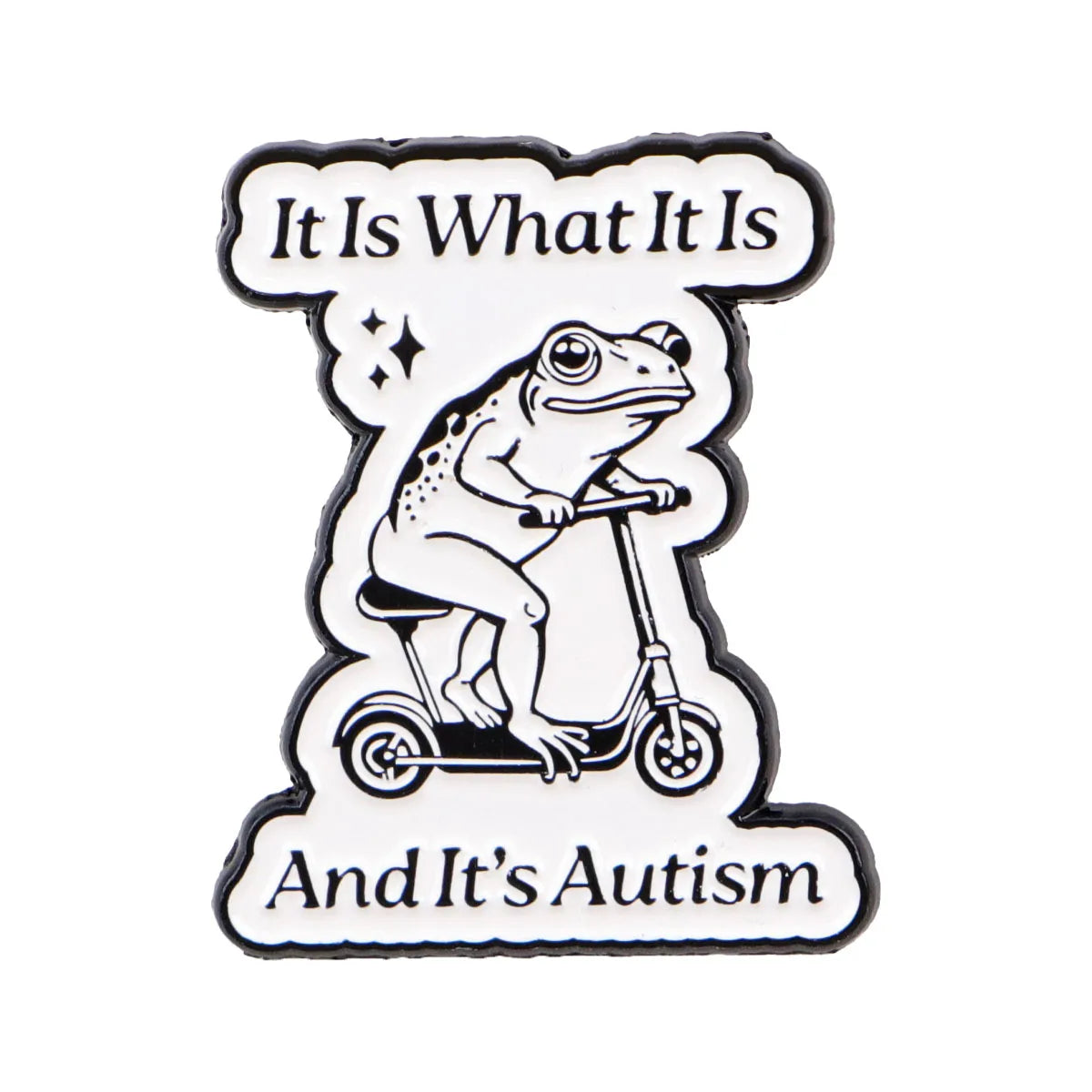 Cute Frog Enamel Pin with Sarcastic Quote