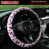 Leopard Print Faux Fur Steering Wheel Cover