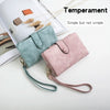 Compact Frosted Tri-Fold Wallet for Women