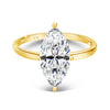 Marquise Cut Moissanite Engagement Ring in Sterling Silver