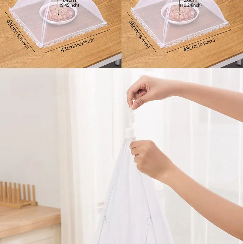 Foldable Mesh Food Cover for Outdoor Dining