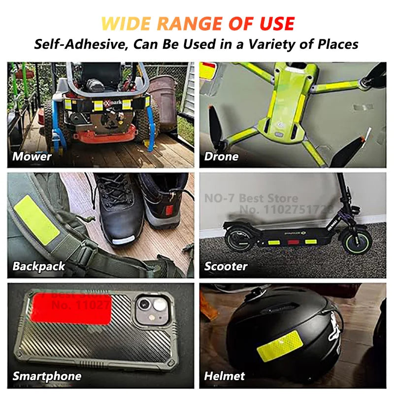 High-Visibility Reflective Safety Stickers (Multi-Color)