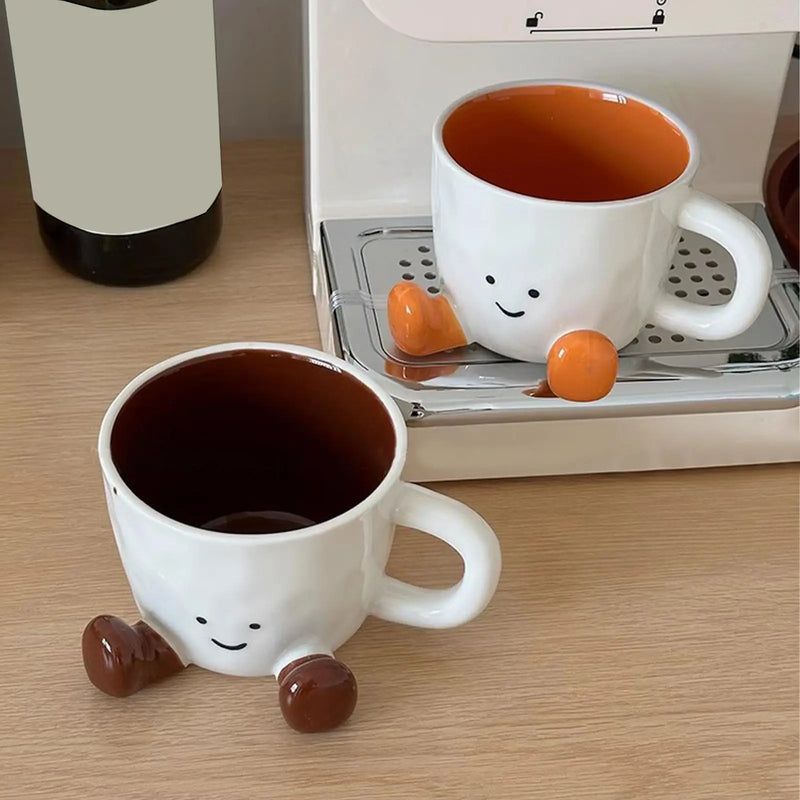 Adorable Double-Wall Ceramic Coffee Mug