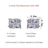 Round & Emerald Cut Moissanite Stud Earrings in Sterling Silver