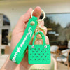 Silicone Beach Basket Keychain Charm