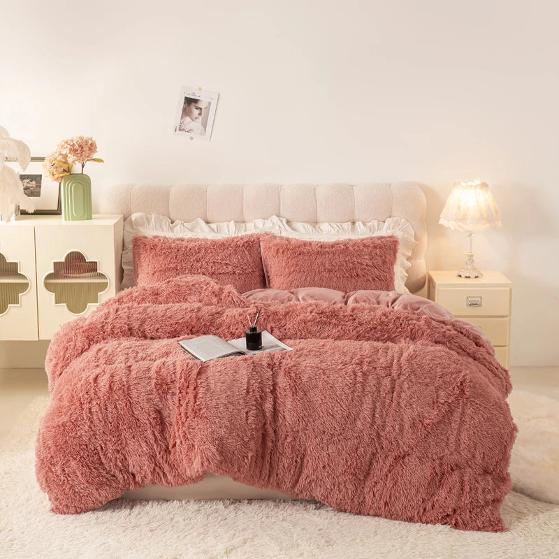 Plush 3-Piece Duvet Cover Set – Ultra-Soft Cozy Bedding