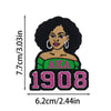 Embroidered Iron-On Patch – Stylish Black Queen Design