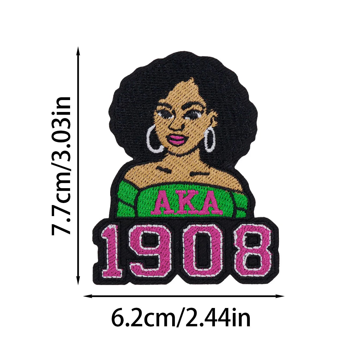 Embroidered Iron-On Patch – Stylish Black Queen Design