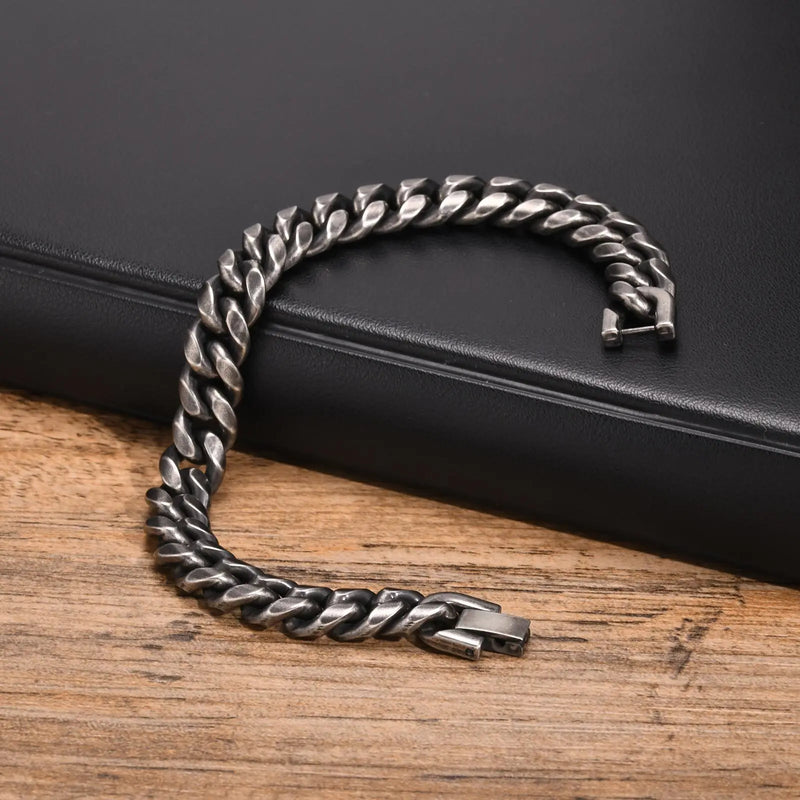 Vintage Stainless Steel Cuban Link Bracelet