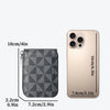 Men's PU Leather Card Holder with Geometric Pattern and Zipper Closure