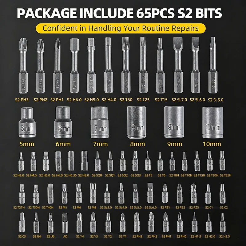 69-in-1 Magnetic Ratchet Screwdriver Kit