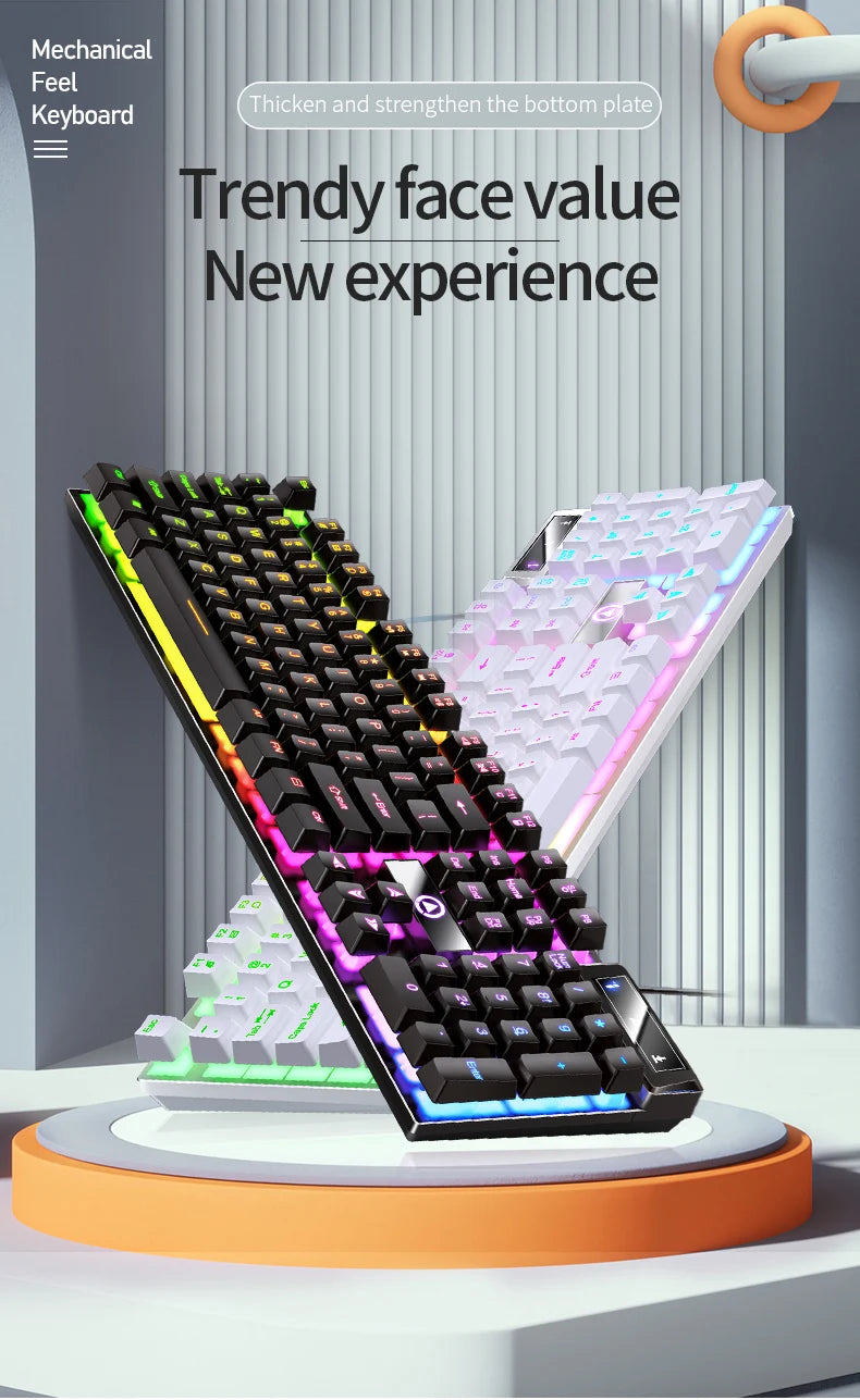 A close-up view of a black mechanical keyboard with a numeric keypad, featuring colorful lighting and a textured base.