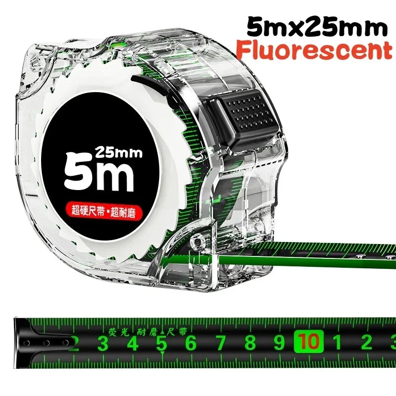 Stainless Steel Retractable Tape Measure – Anti-Corrosion, Easy-Read, Ideal for Woodworking