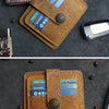 Handcrafted Cowhide Leather Card Wallet with Coin Pocket