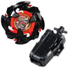 Black Beyblade starter set featuring a Phoenix Wing and Drumsword components.