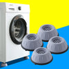 Anti-vibration silicone pads for washing machines, dryers, and furniture shown next to a white appliance.