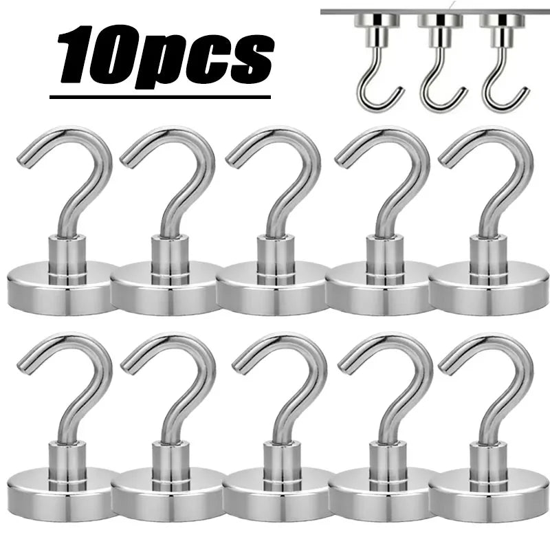 Magnetic Hooks for Metal Surfaces (5-Pack)