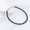 Natural Stone Bead Bracelet with Adjustable Lace-Up Closure